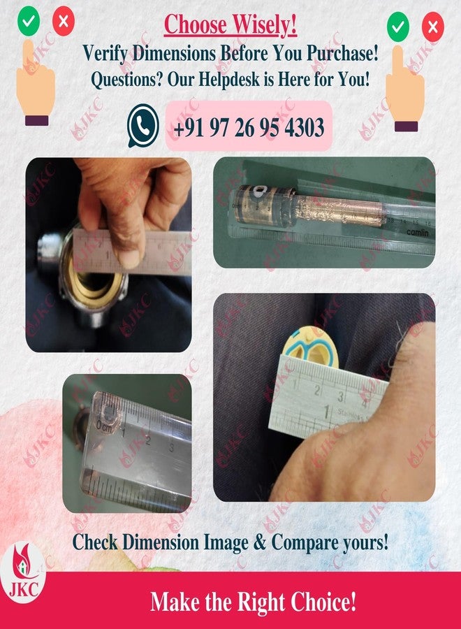 JKC Brass Jaguar Tap Spindle For Water Tap Spares And Accessories Parts For Jaguar Type Tap (Suitable For New Continental Type Only) (Spindle - 2 Pcs), 5.3 x 3.2 cm - Image 2